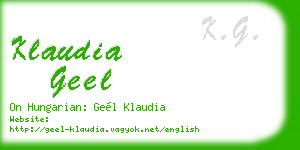 klaudia geel business card